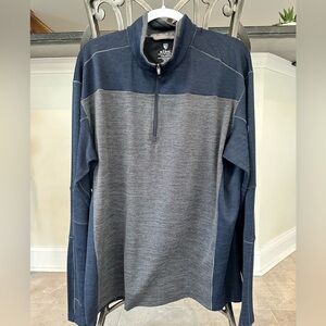 Kuhl Signature Men's Half-Zip Two-Tone Sweater - Navy & Gray